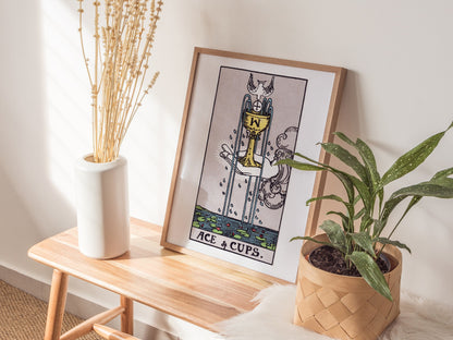 Ace of Cups Poster | Tarot Art Print — styled in an interior