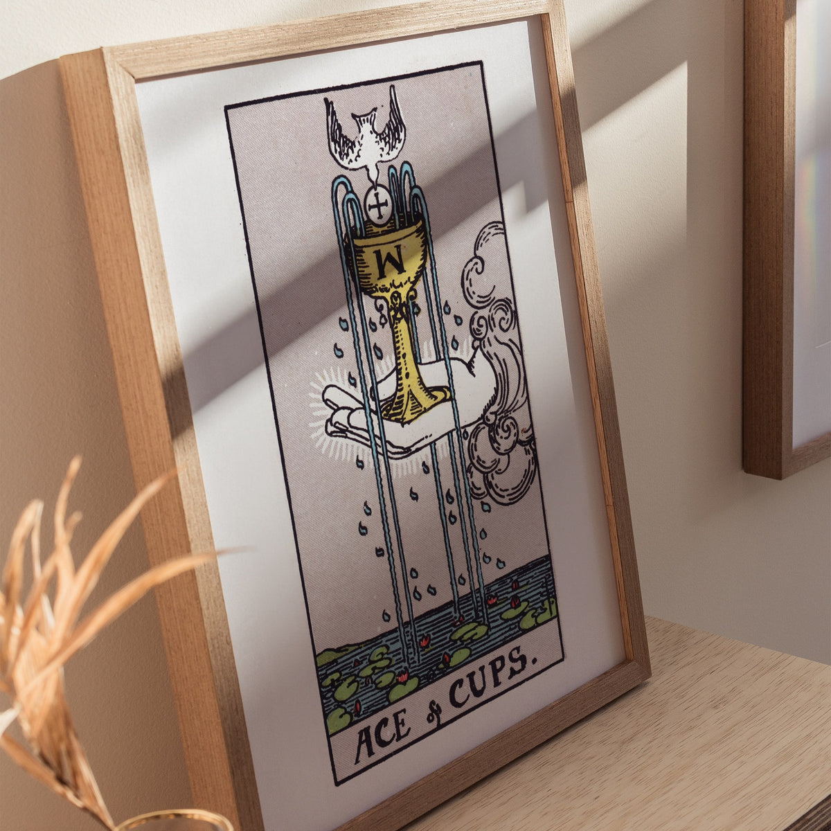 Ace of Cups Poster | Tarot Art Print — styled in an interior