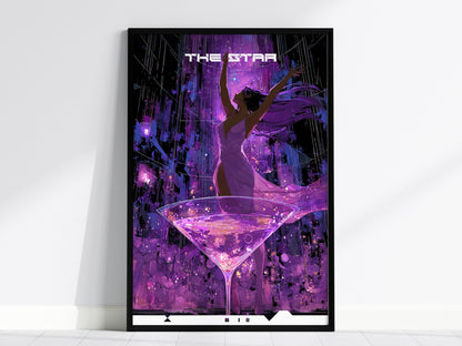 The Star Poster | Tarot Art Print — framed print on the wall, 24x36 in