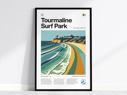 Tourmaline Poster | Surf Art Print — framed print on the wall, 24x36 in