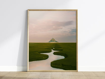 Mont St Michel Poster | Artistic Art Print — framed print on the wall