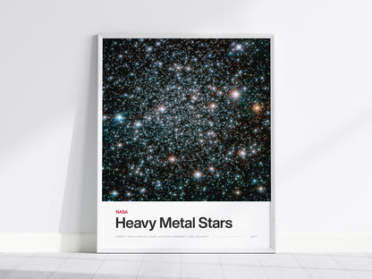 Heavy Metal Stars Poster | Nasa Art Print — framed print on the wall