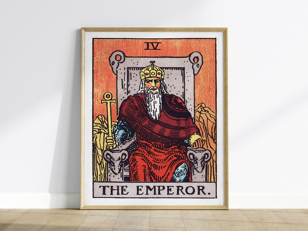 The Emperor Poster | Tarot Art Print — framed print on the wall