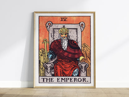 The Emperor Poster | Tarot Art Print — framed print on the wall