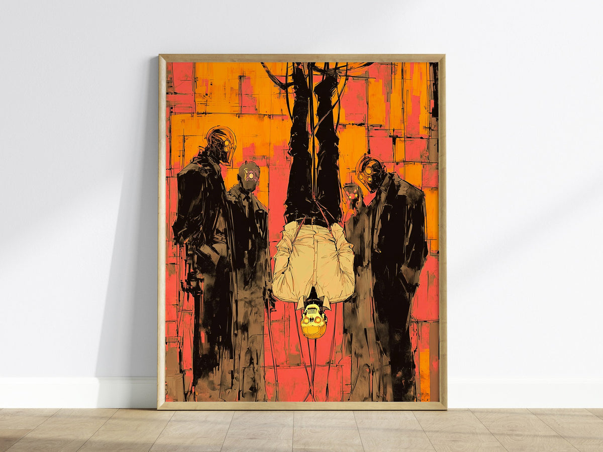 The Hanged Man Poster | Tarot Art Print — framed print on the wall