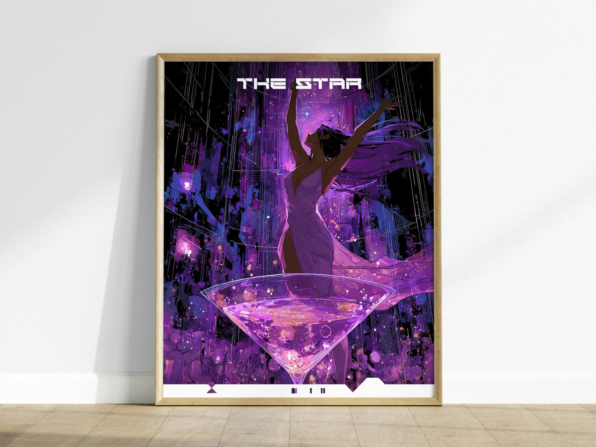 The Star Poster | Tarot Art Print — framed print on the wall