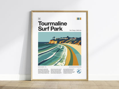 Tourmaline Poster | Surf Art Print — framed print on the wall
