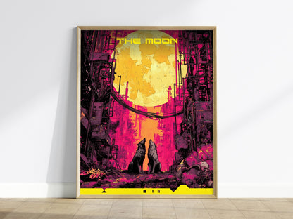 The Moon Poster | Tarot Art Print — framed print on the wall