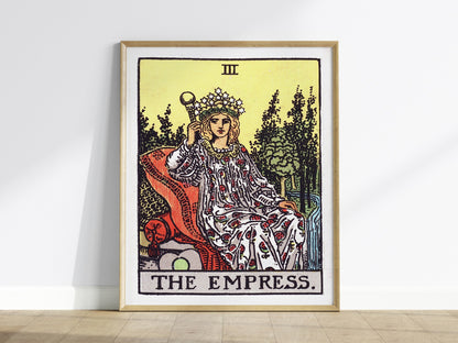The Empress Poster | Tarot Art Print — framed print on the wall