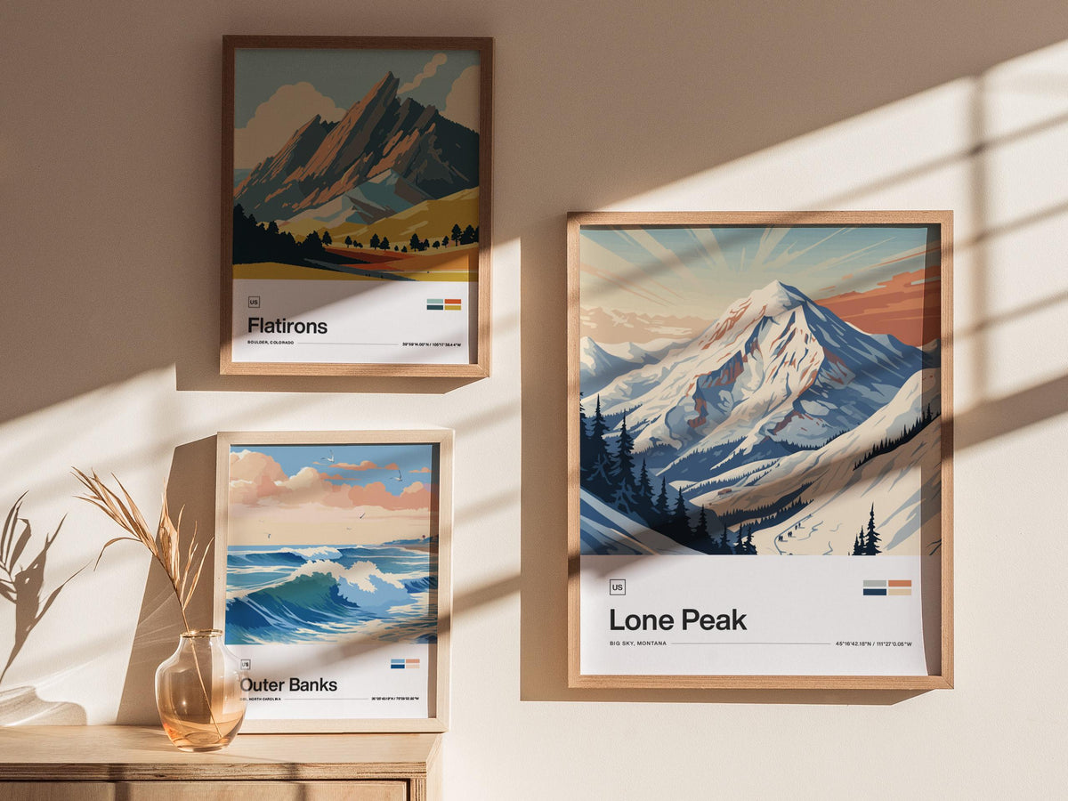 Lone Peak Montana Poster | Artistic Art Print — view 5