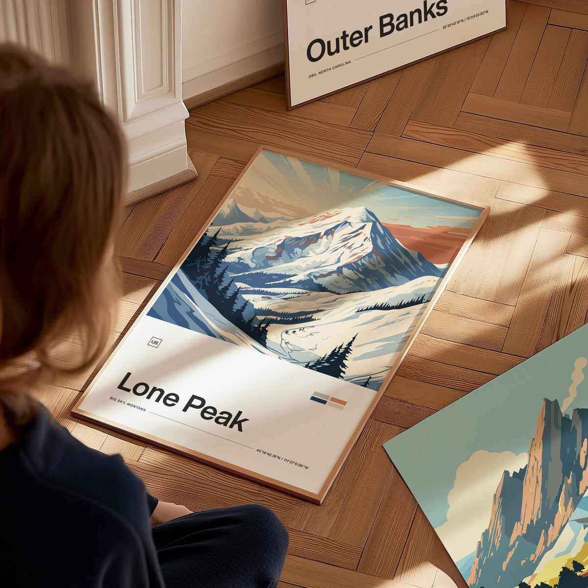 Lone Peak Montana Poster | Artistic Art Print — view 7