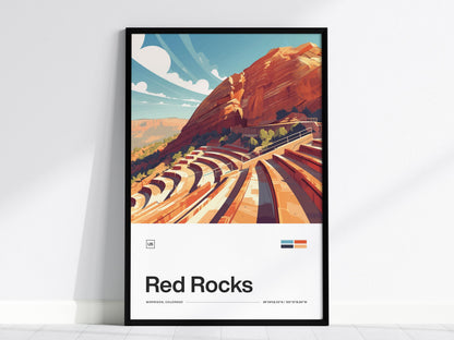 Red Rocks Amphitheater Poster | Artistic Art Print