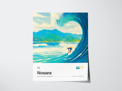 Nosara Costa Rica Surf Poster | Artistic Art Print — view 3