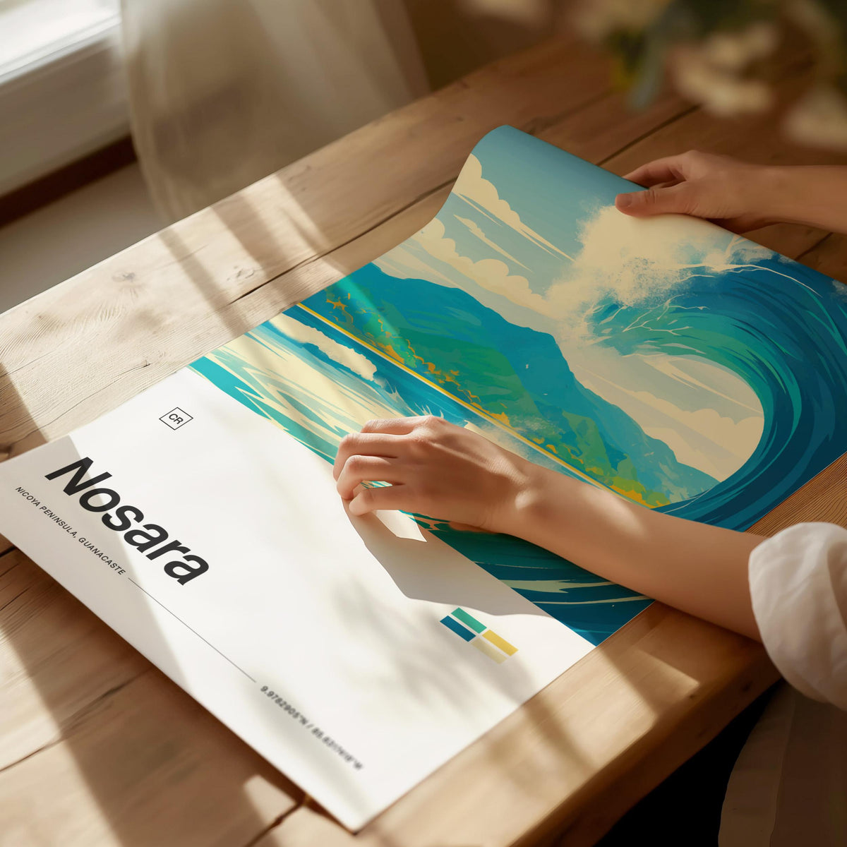 Nosara Costa Rica Surf Poster | Artistic Art Print — view 4