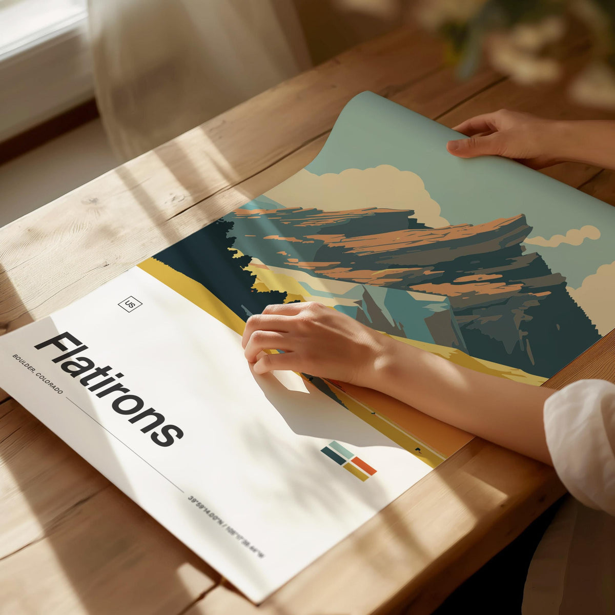 Flatirons Poster | Artistic Art Print — view 2