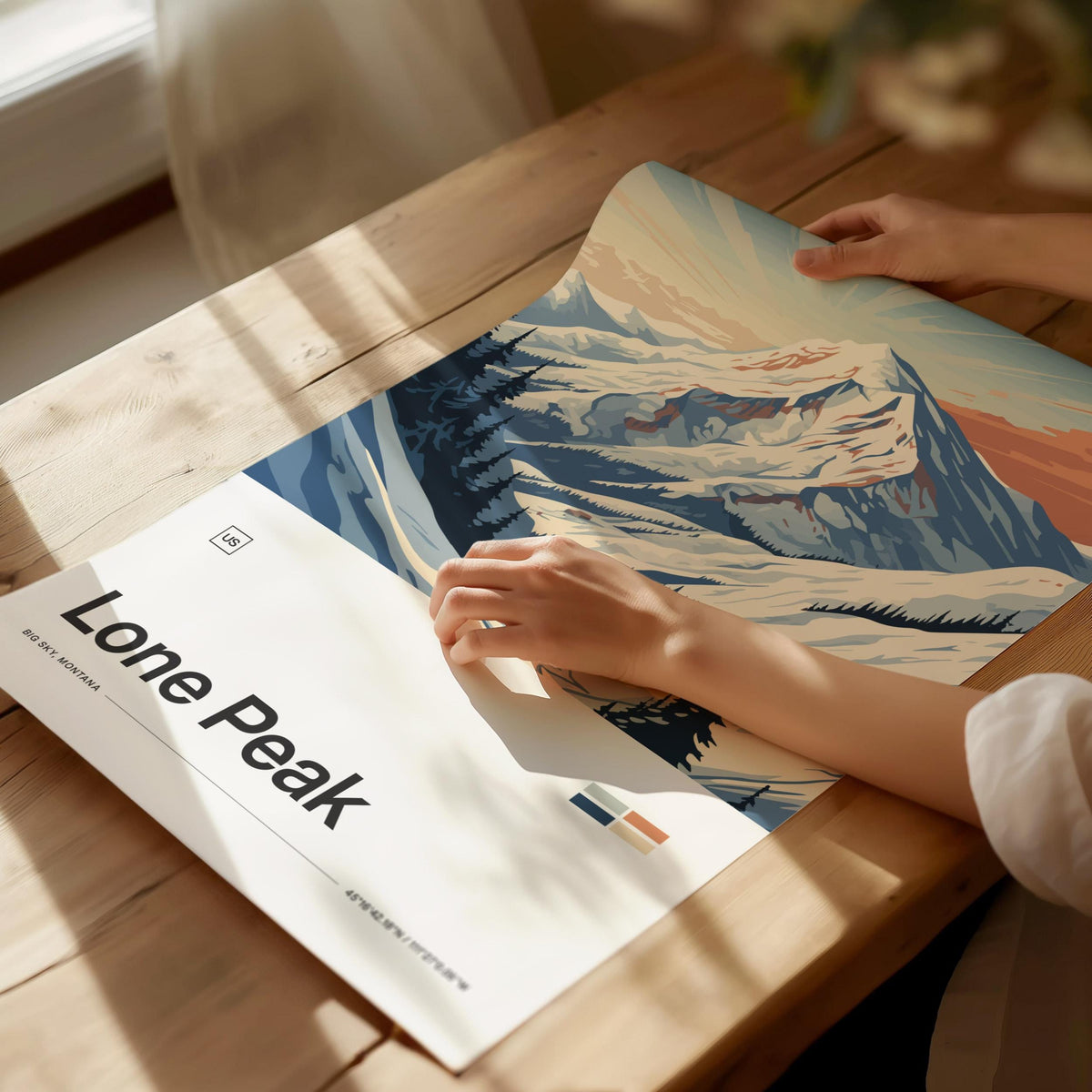 Lone Peak Montana Poster | Artistic Art Print — view 2