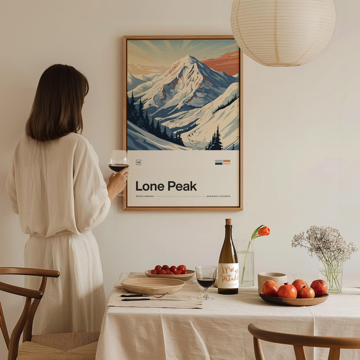 Lone Peak Montana Poster | Artistic Art Print — view 8