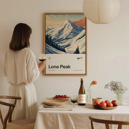 Lone Peak Montana Poster | Artistic Art Print — view 8