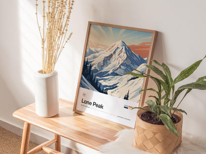 Lone Peak Montana Poster | Artistic Art Print — view 4