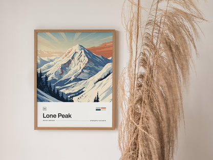 Lone Peak Montana Poster | Artistic Art Print — view 6
