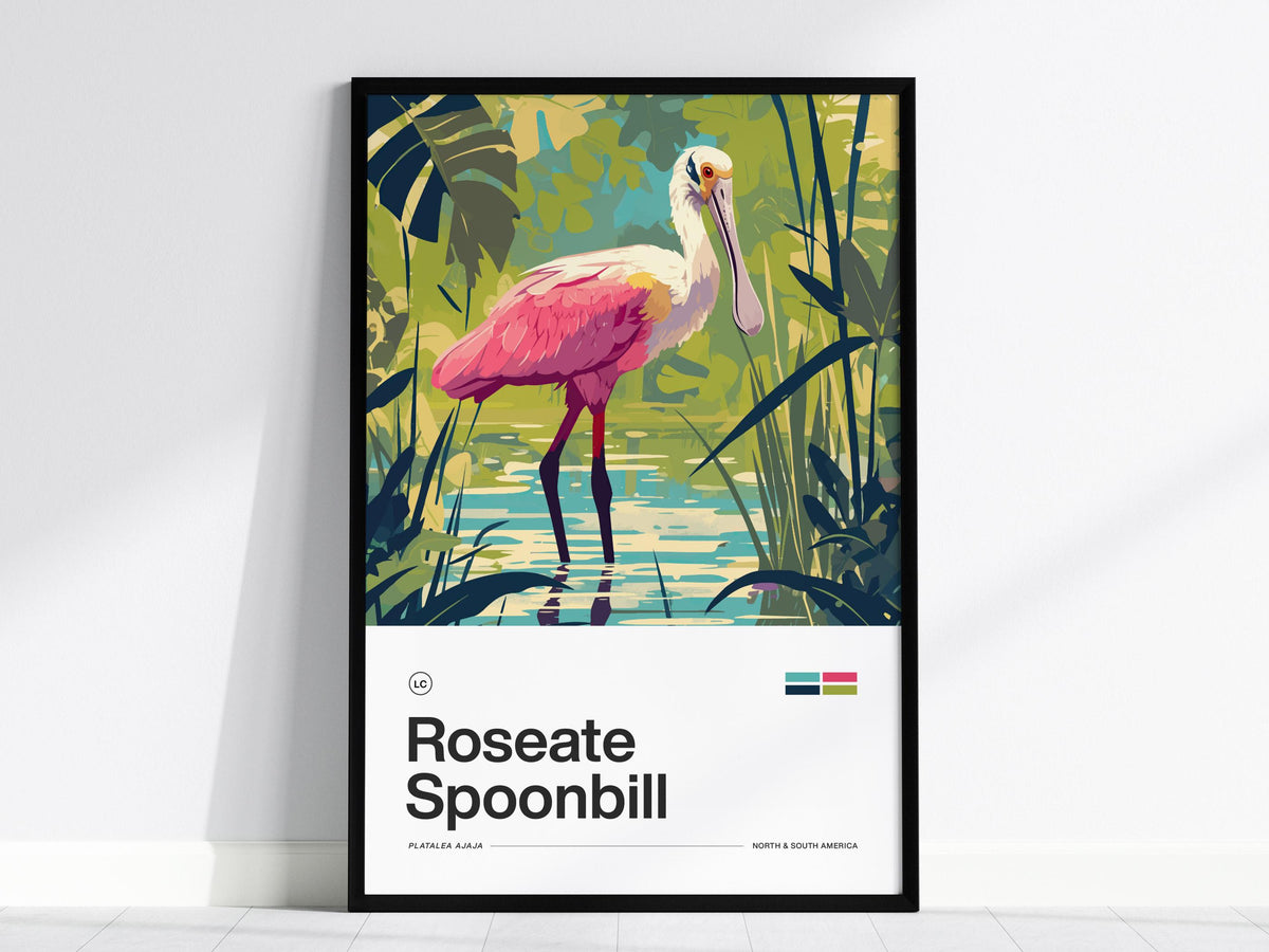 Roseate Spoonbill Poster | Artistic Art Print