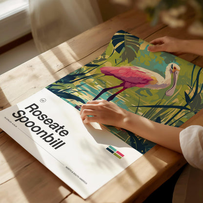 Roseate Spoonbill Poster | Artistic Art Print — view 2