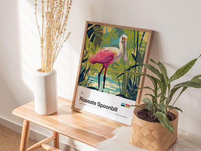 Roseate Spoonbill Poster | Artistic Art Print — view 3