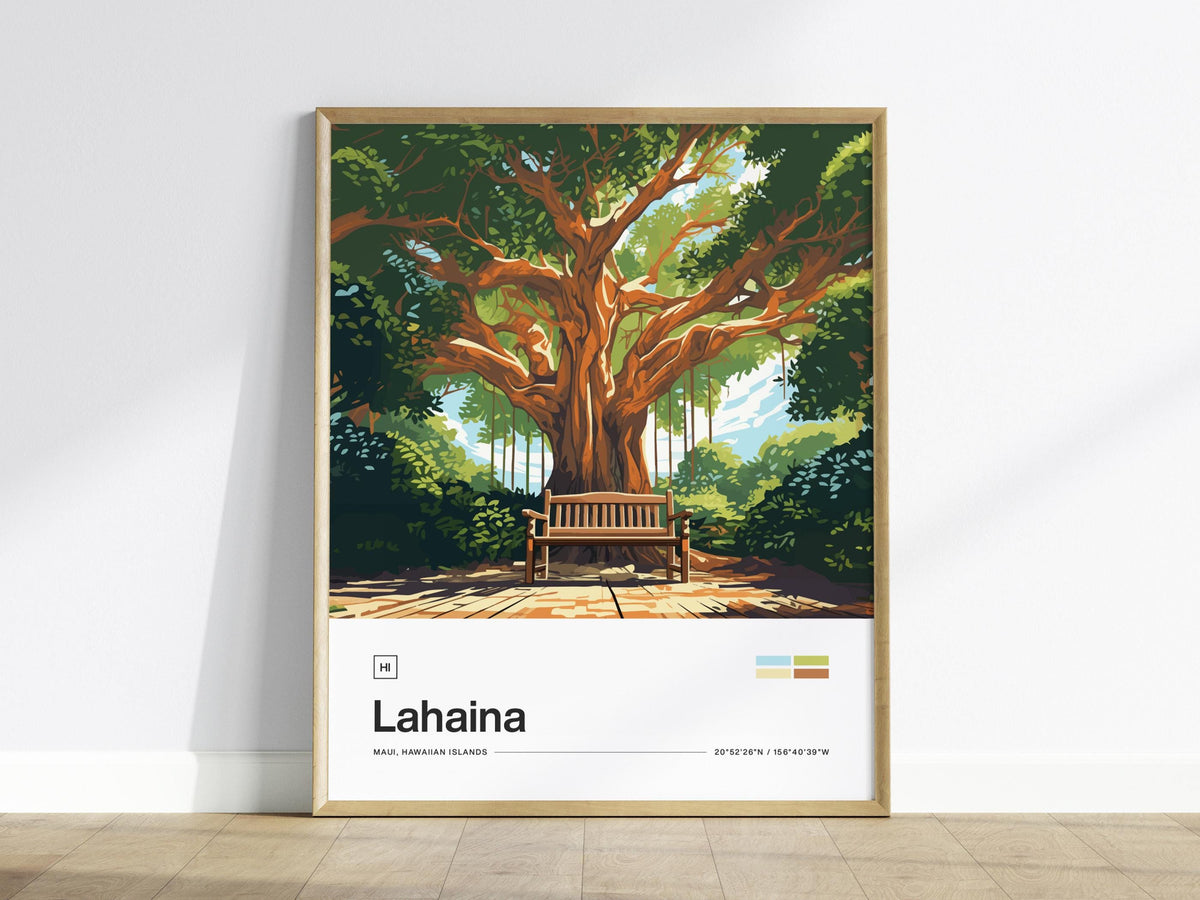 Lahaina Banyan Tree Poster | Artistic Art Print — view 2