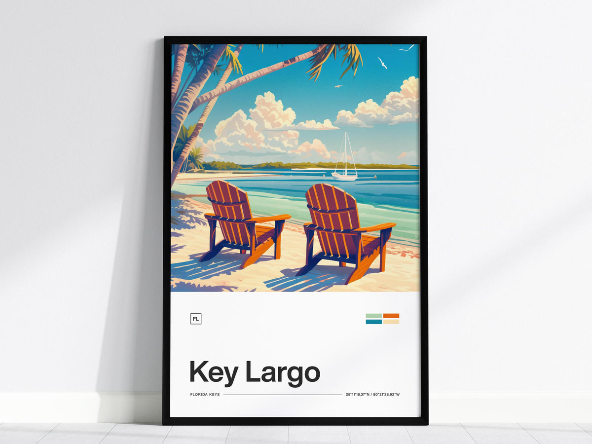 Key Largo Beach Poster | Artistic Art Print