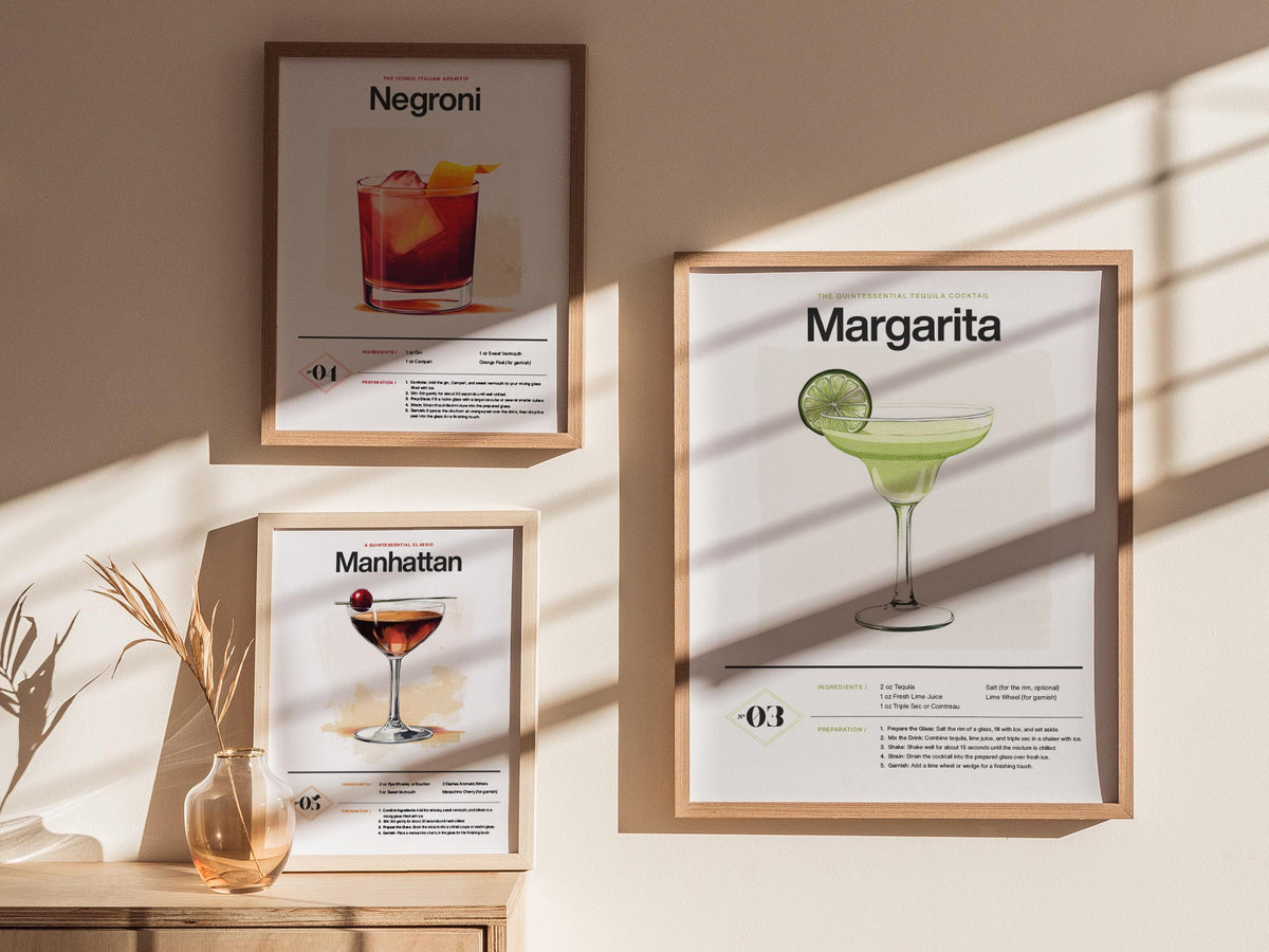 Margarita Cocktail Recipe Poster | Artistic Art Print — view 6
