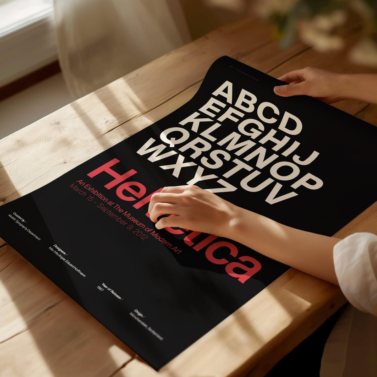 Helvetica Bold Swiss Typeface Poster | Exhibit Art Print — view 4