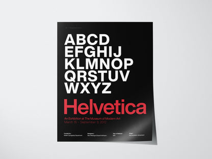 Helvetica Bold Swiss Typeface Poster | Exhibit Art Print — view 3