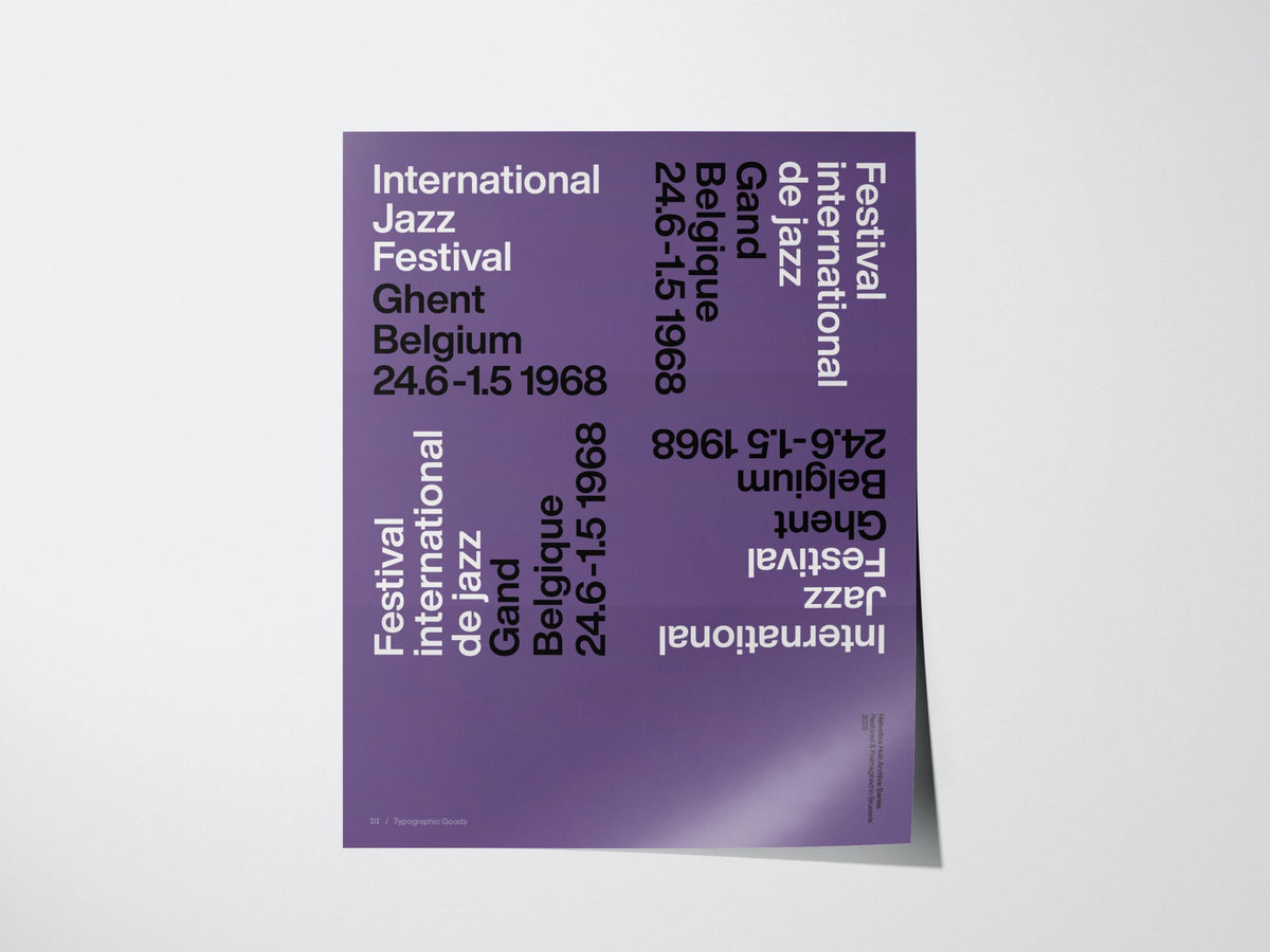 1968 Ghent Jazz Festival Poster | Exhibit Art Print — view 3
