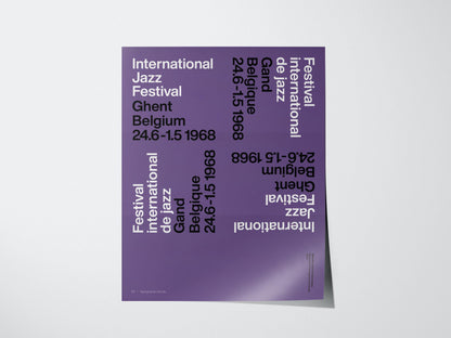 1968 Ghent Jazz Festival Poster | Exhibit Art Print — view 3