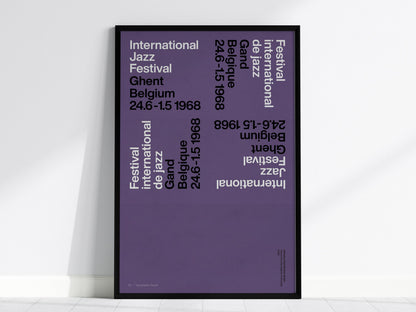 1968 Ghent Jazz Festival Poster | Exhibit Art Print