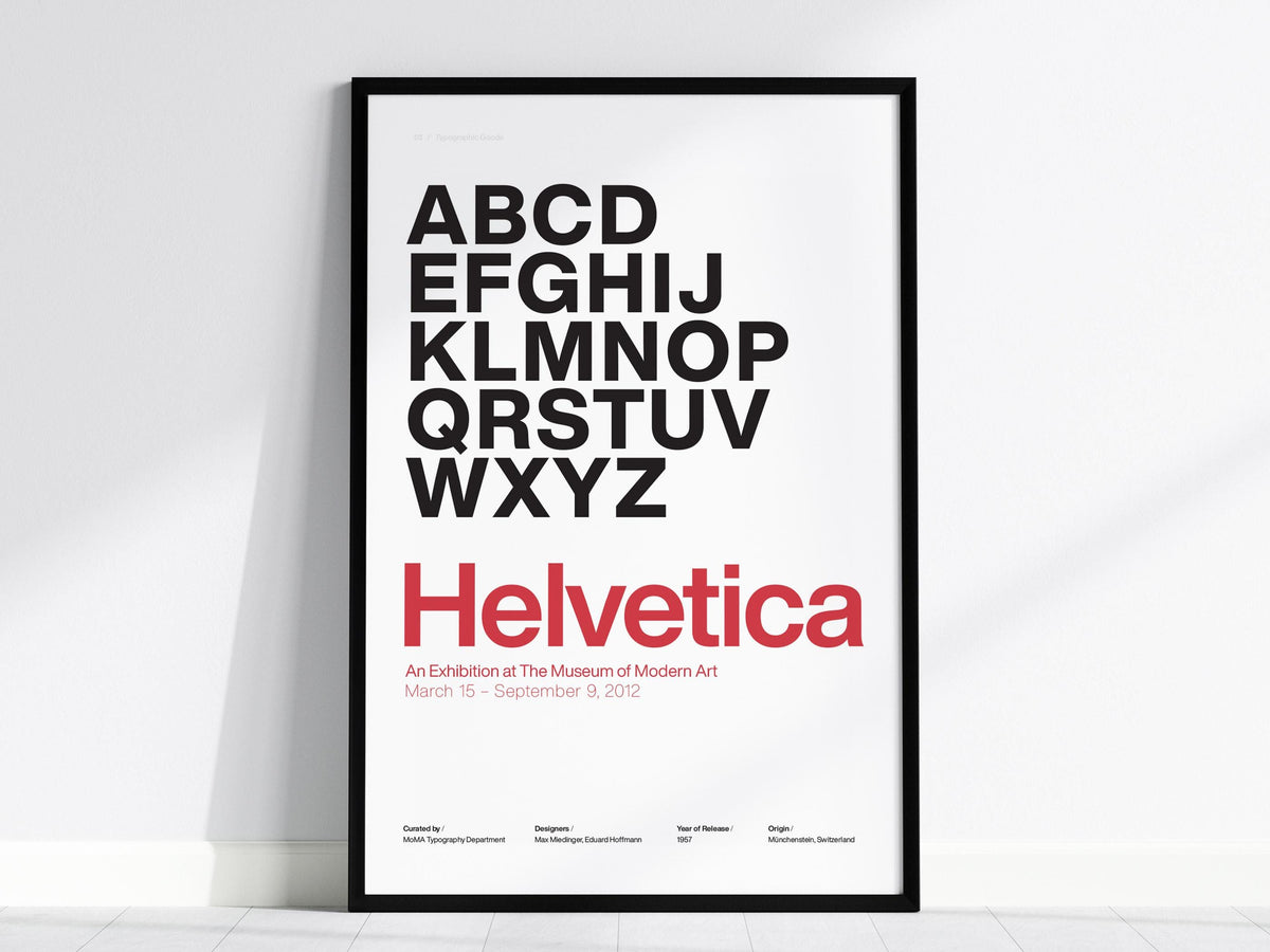 Helvetica Typeface Poster | Exhibit Art Print