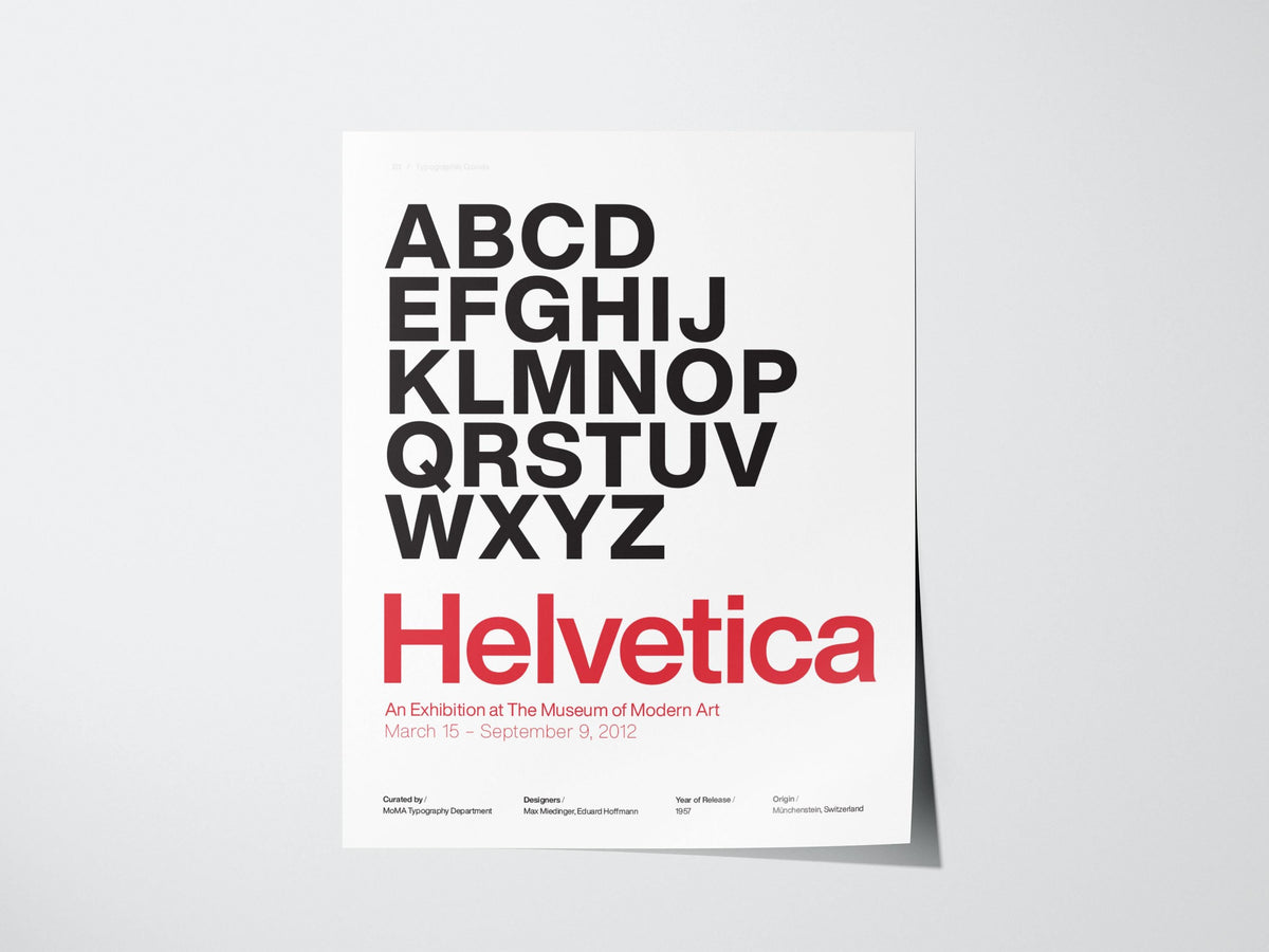 Helvetica Typeface Poster | Exhibit Art Print — view 3
