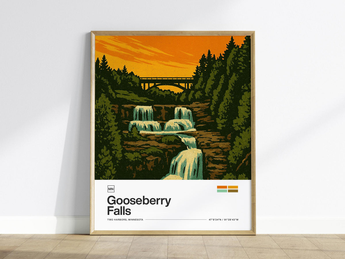 Gooseberry Falls Poster | Travel Art Print — view 2