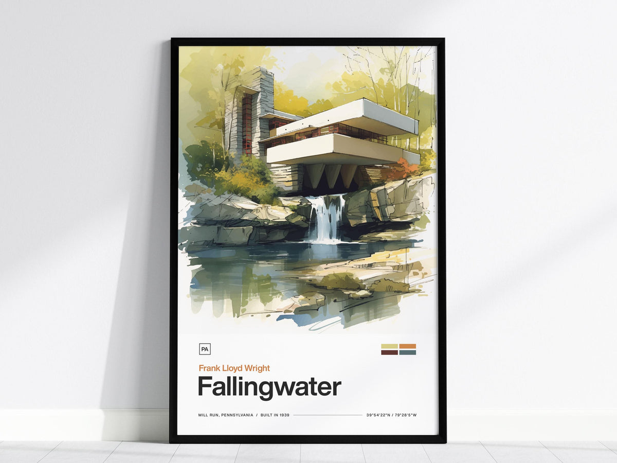 Fallingwater Poster | Travel Art Print
