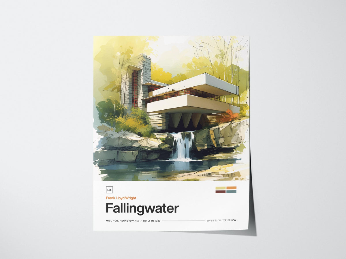 Fallingwater Poster | Travel Art Print — view 3
