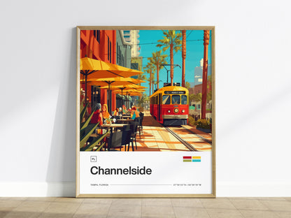 Channelside, Tampa Poster | Travel Art Print — view 2