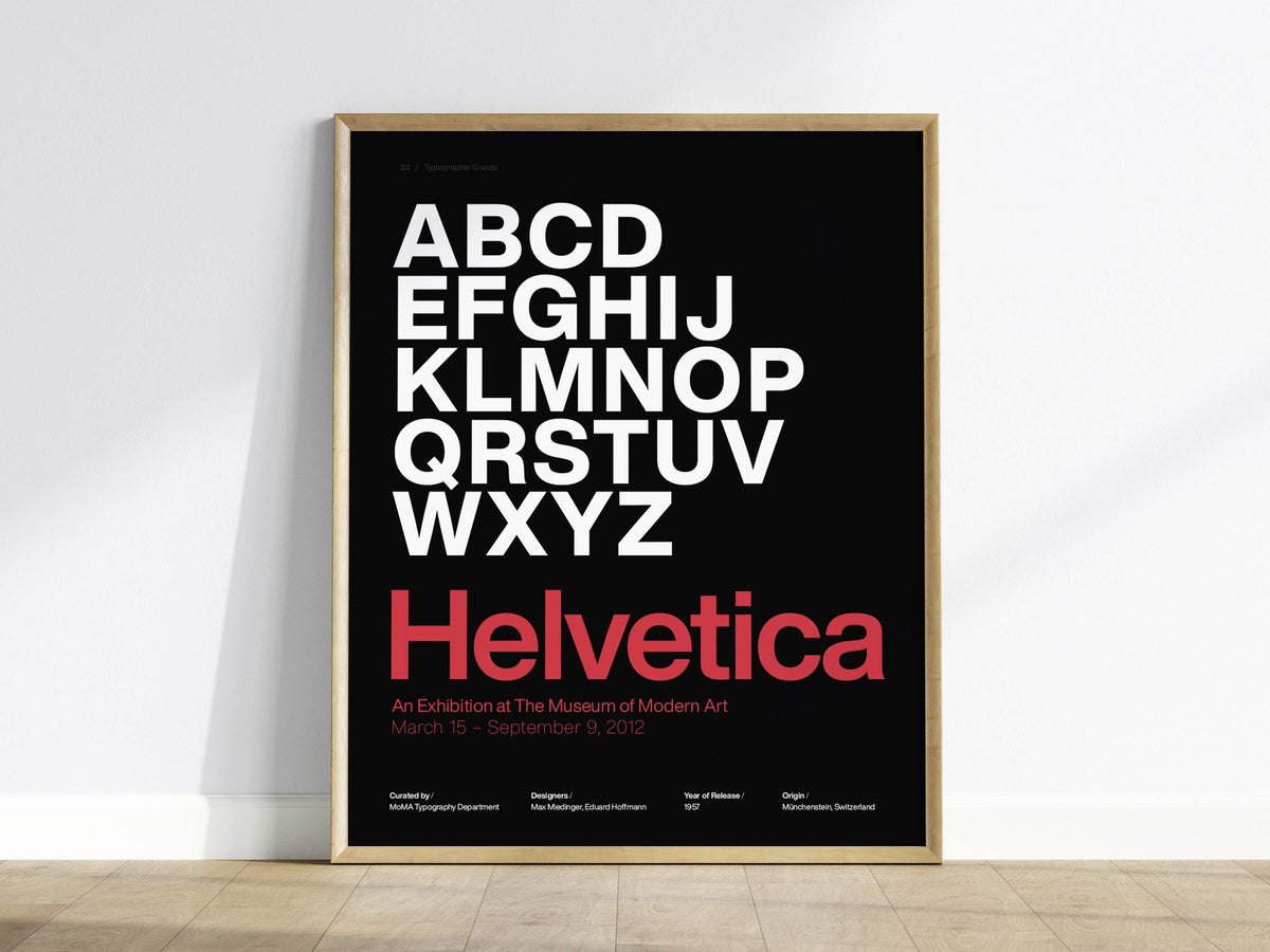 Helvetica Bold Swiss Typeface Poster | Exhibit Art Print — view 2