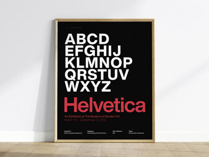 Helvetica Bold Swiss Typeface Poster | Exhibit Art Print — view 2
