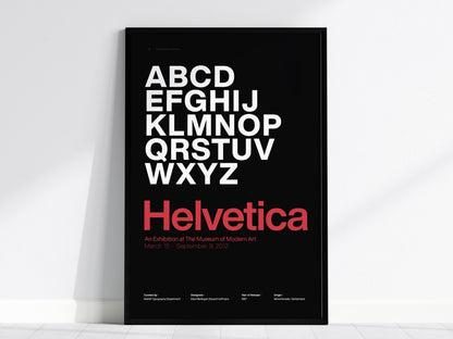 Helvetica Bold Swiss Typeface Poster | Exhibit Art Print