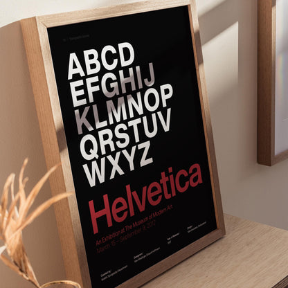Helvetica Bold Swiss Typeface Poster | Exhibit Art Print — view 7