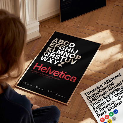 Helvetica Bold Swiss Typeface Poster | Exhibit Art Print — view 8