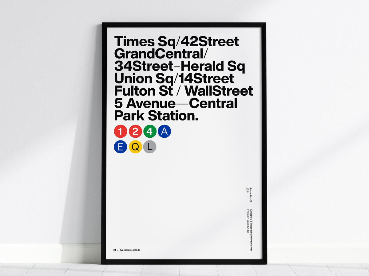 NYC Subway Poster | Exhibit Art Print