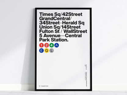 NYC Subway Poster | Exhibit Art Print