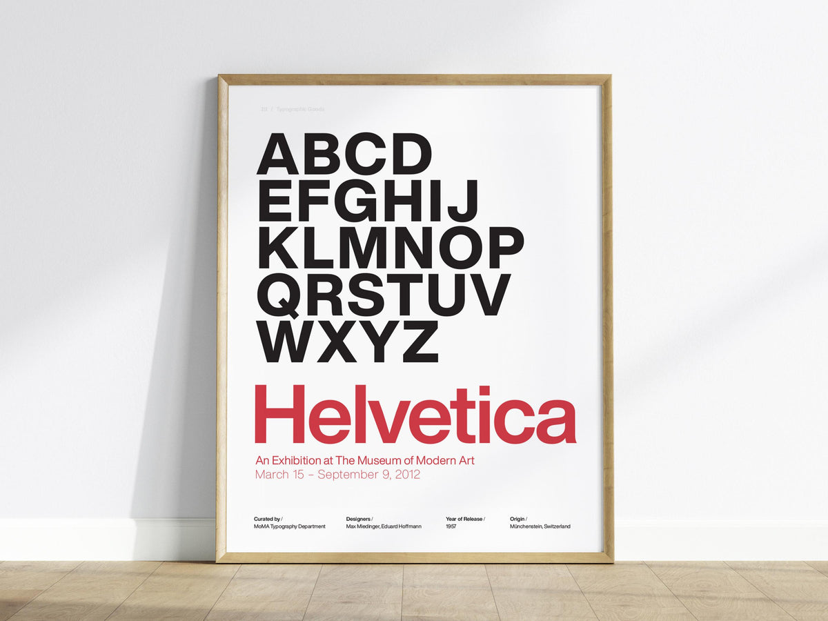 Helvetica Typeface Poster | Exhibit Art Print — view 2