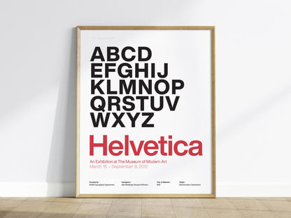 Helvetica Typeface Poster | Exhibit Art Print — view 2